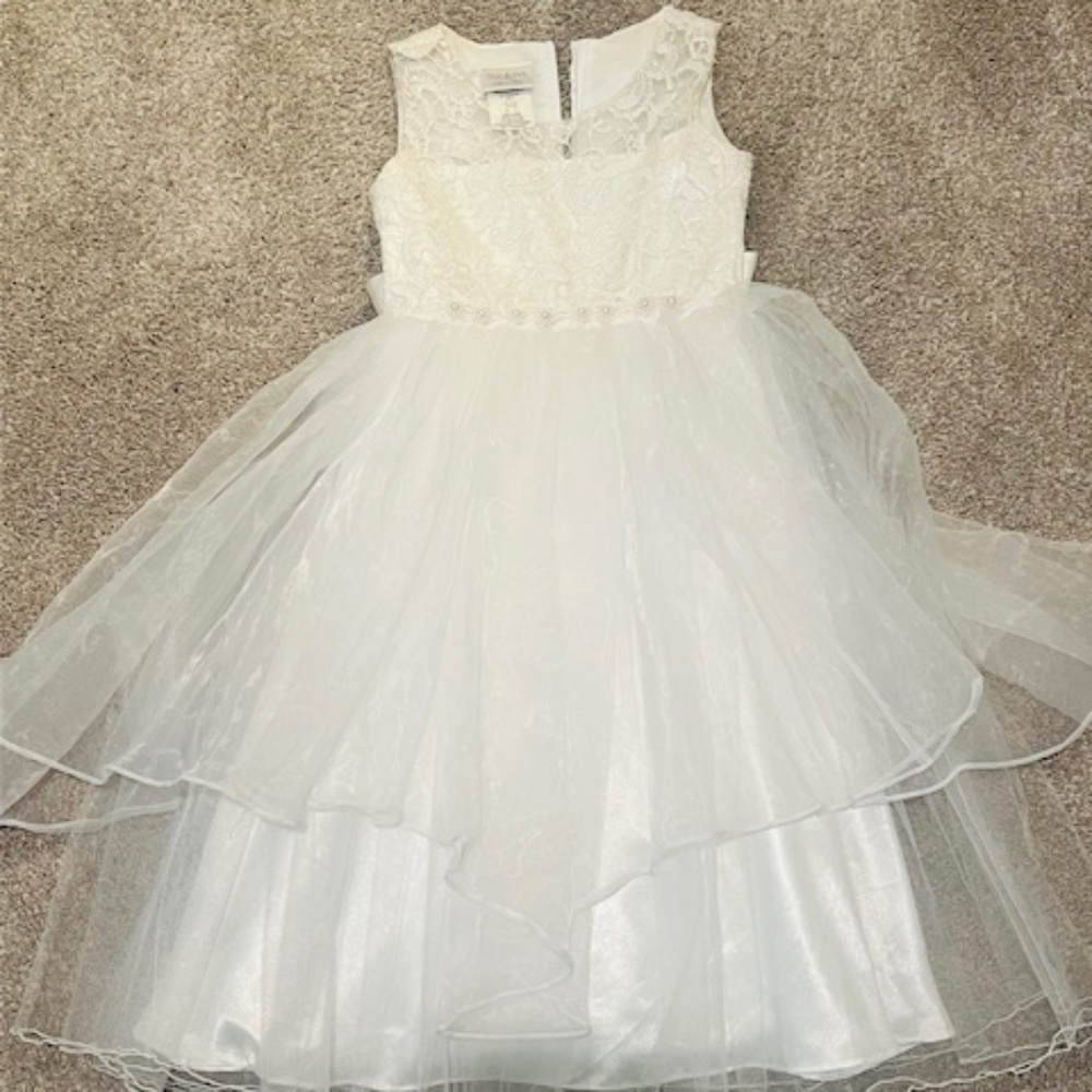 Children's Flower Girl (or Baptism) Dress Size 7, Lace, Beaded from Nordstrom